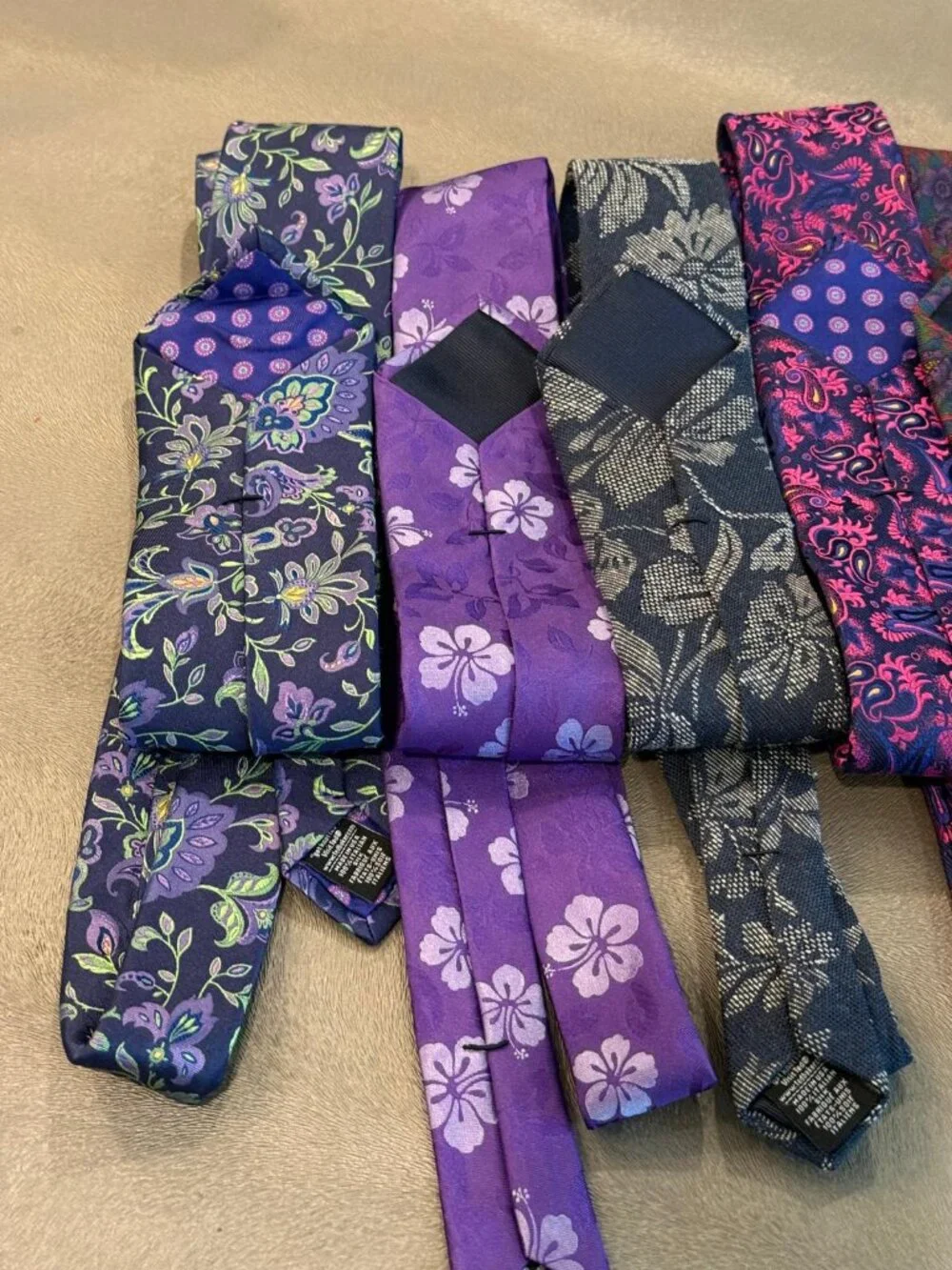 Lot of 6 Ted Baker Men's Floral Pattern Neckties